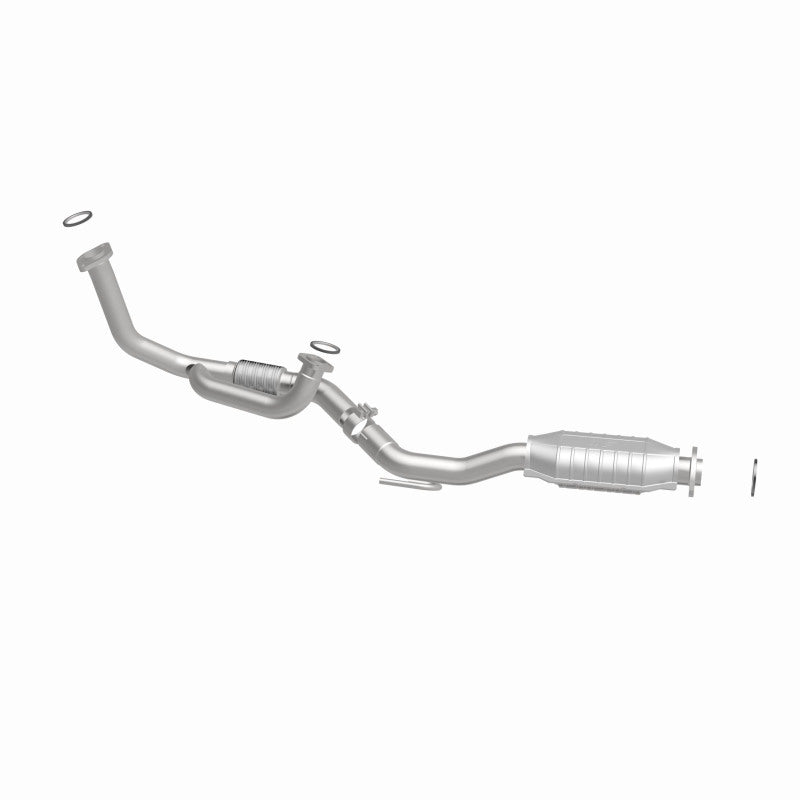 MagnaFlow 93269 hm grade direct-fit catalytic converter, side view of the turntable spin