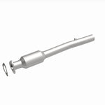 MagnaFlow 55321 hm grade direct-fit catalytic converter, front three-quarter view of the turntable spin