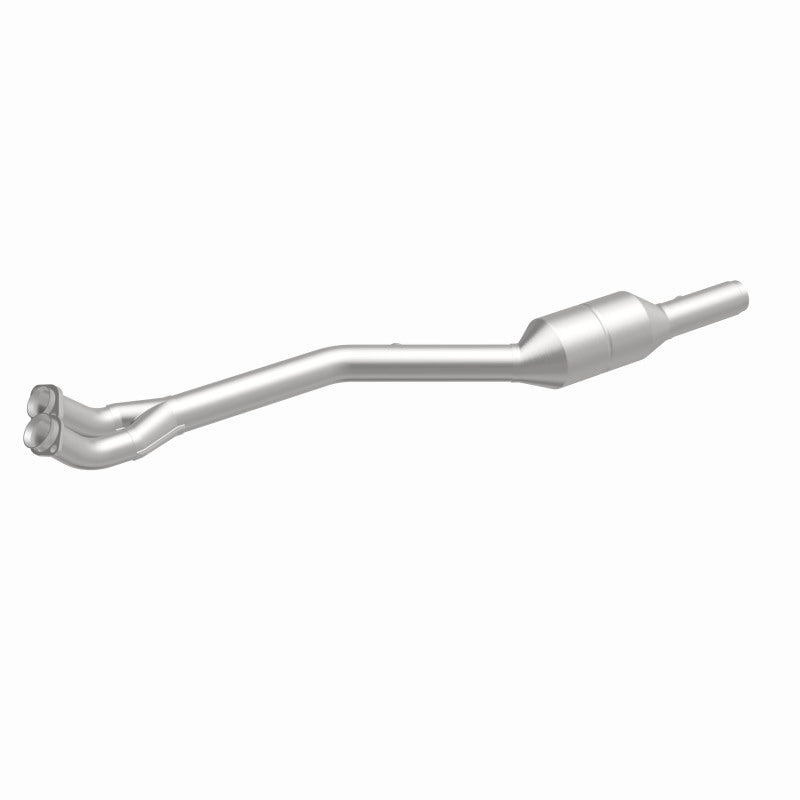 MagnaFlow 51112 oem grade direct-fit catalytic converter, front three-quarter view of the turntable spin