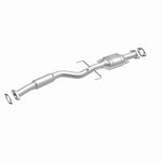 MagnaFlow 93194 hm grade direct-fit catalytic converter, front three-quarter view of the turntable spin