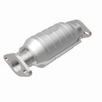 MagnaFlow 93297 hm grade direct-fit catalytic converter, rear view of the turntable spin