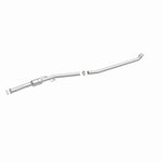 MagnaFlow 23637 hm grade direct-fit catalytic converter, front three-quarter view of the turntable spin
