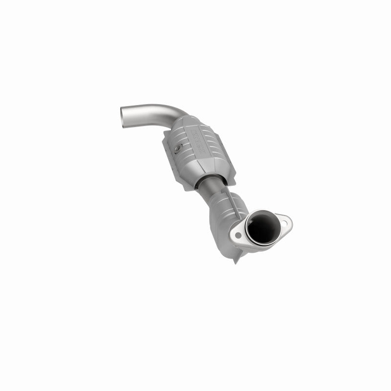 MagnaFlow 447121 carb direct-fit catalytic converter, opposite side view of the turntable spin