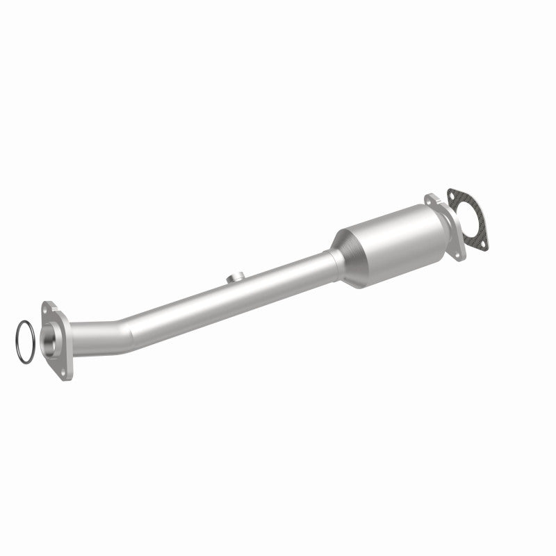 MagnaFlow 5592669 carb direct-fit catalytic converter, front three-quarter view of the turntable spin