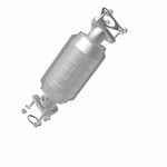 MagnaFlow 447199 carb direct-fit catalytic converter, rear view of the turntable spin