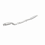 MagnaFlow 52133 oem grade direct-fit catalytic converter, front three-quarter view of the turntable spin