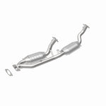 MagnaFlow 23543 hm grade direct-fit catalytic converter, rear view of the turntable spin