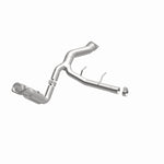 MagnaFlow 21-521 oem grade direct-fit catalytic converter, opposite front three-quarter view of the turntable spin
