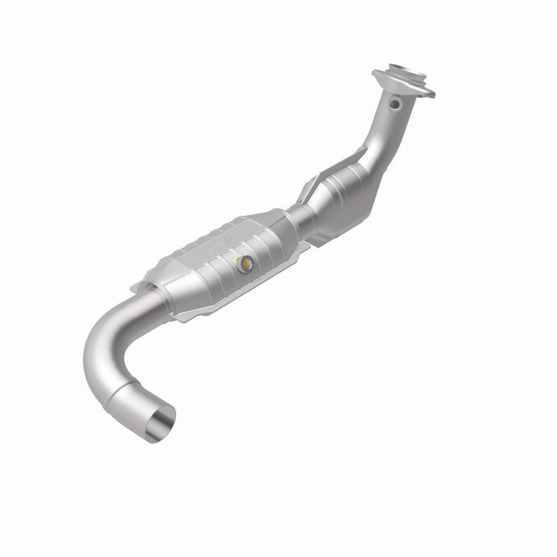 MagnaFlow 93625 hm grade direct-fit catalytic converter, rear view of the turntable spin