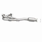 MagnaFlow 24213 hm grade direct-fit catalytic converter, side view of the turntable spin