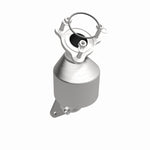 MagnaFlow 52300 oem grade direct-fit catalytic converter, front three-quarter view of the turntable spin