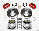 Wilwood Dynapro Low-Profile 11.00in P-Brake Kit - Red Mopar/Dana 2.50in Off w/Snap Ring Bearing