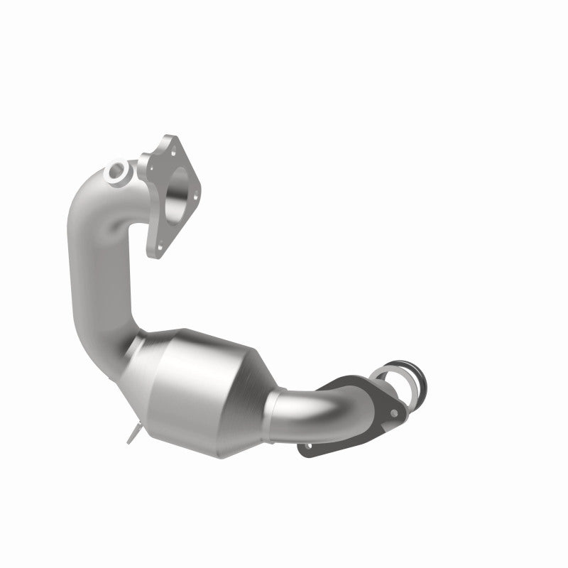 MagnaFlow 52438 oem grade direct-fit catalytic converter, opposite front three-quarter view of the turntable spin
