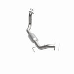 MagnaFlow 49430 oem grade direct-fit catalytic converter, rear three-quarter view of the turntable spin