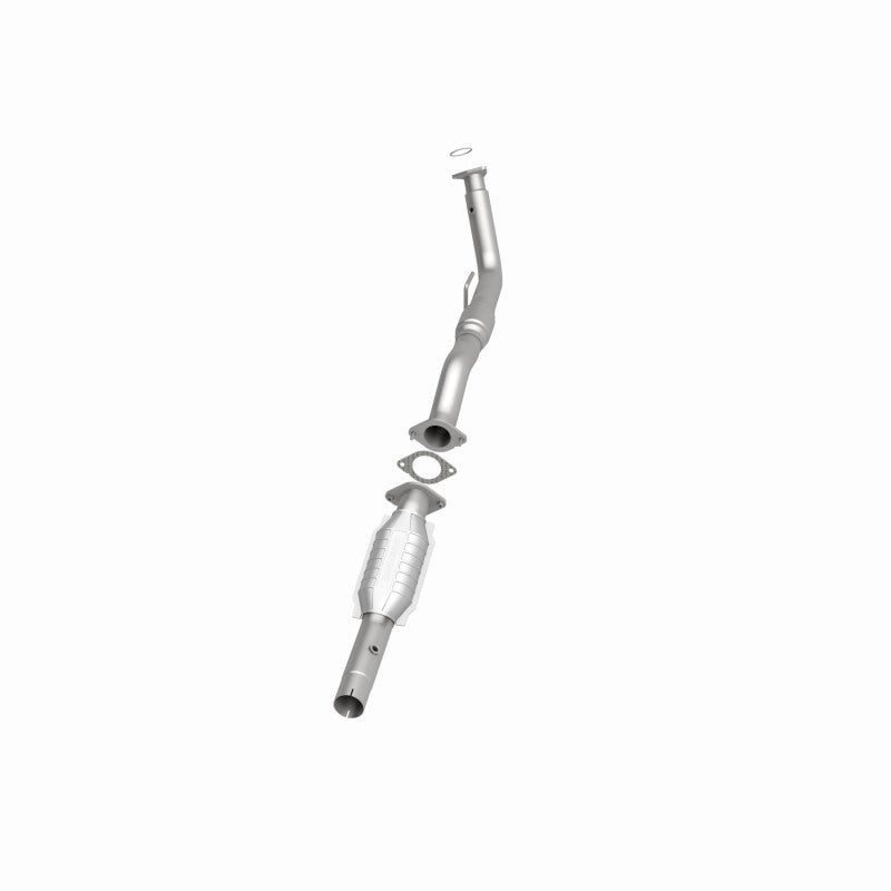 MagnaFlow 447283 carb direct-fit catalytic converter, side view of the turntable spin