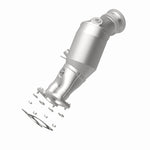 MagnaFlow 52244 oem grade direct-fit catalytic converter, rear view of the turntable spin