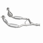 MagnaFlow 444064 carb direct-fit catalytic converter, side view of the turntable spin