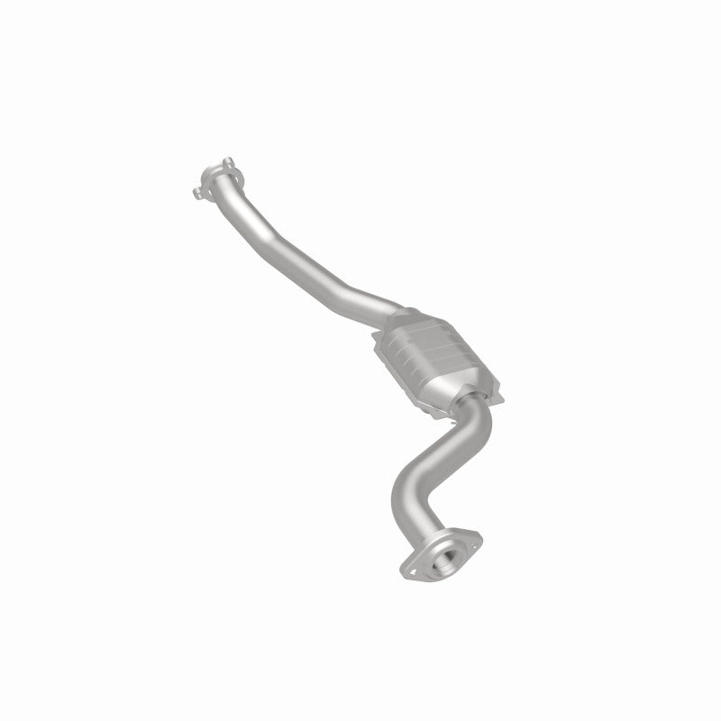 MagnaFlow 93421 hm grade direct-fit catalytic converter, rear three-quarter view of the turntable spin