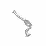 MagnaFlow 93421 hm grade direct-fit catalytic converter, rear three-quarter view of the turntable spin