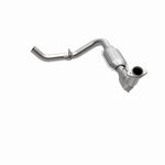 MagnaFlow 447117 carb direct-fit catalytic converter, opposite side view of the turntable spin