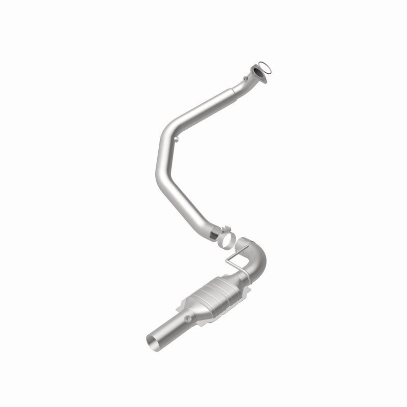 MagnaFlow 49601 oem grade direct-fit catalytic converter, rear view of the turntable spin