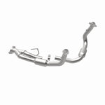 MagnaFlow 49686 oem grade direct-fit catalytic converter, opposite rear three-quarter view of the turntable spin