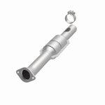 MagnaFlow 52108 oem grade direct-fit catalytic converter, opposite front three-quarter view of the turntable spin