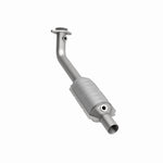MagnaFlow 24430 hm grade direct-fit catalytic converter, rear three-quarter view of the turntable spin