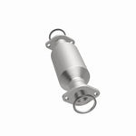 MagnaFlow 338886 carb direct-fit catalytic converter, opposite side view of the turntable spin
