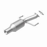 MagnaFlow 52966 oem grade direct-fit catalytic converter, rear view of the turntable spin