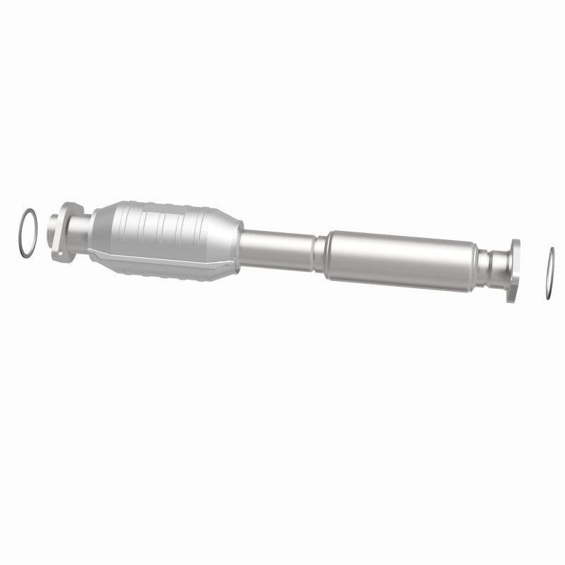 MagnaFlow 49232 oem grade direct-fit catalytic converter, side view of the turntable spin