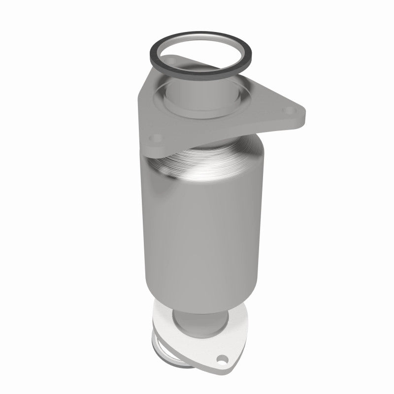 MagnaFlow 49909 oem grade manifold converter, rear three-quarter view of the turntable spin