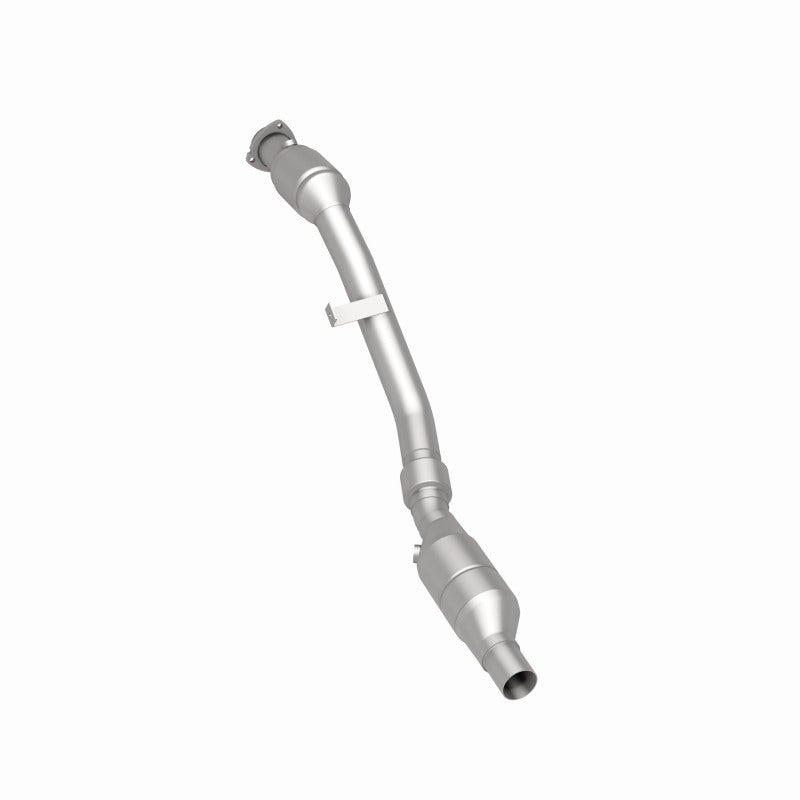 MagnaFlow 24318 hm grade direct-fit catalytic converter, rear three-quarter view of the turntable spin