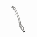 MagnaFlow 24318 hm grade direct-fit catalytic converter, rear three-quarter view of the turntable spin