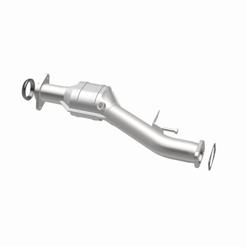 MagnaFlow 49984 oem grade direct-fit catalytic converter, opposite rear three-quarter view of the turntable spin