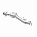 MagnaFlow 49984 oem grade direct-fit catalytic converter, opposite rear three-quarter view of the turntable spin