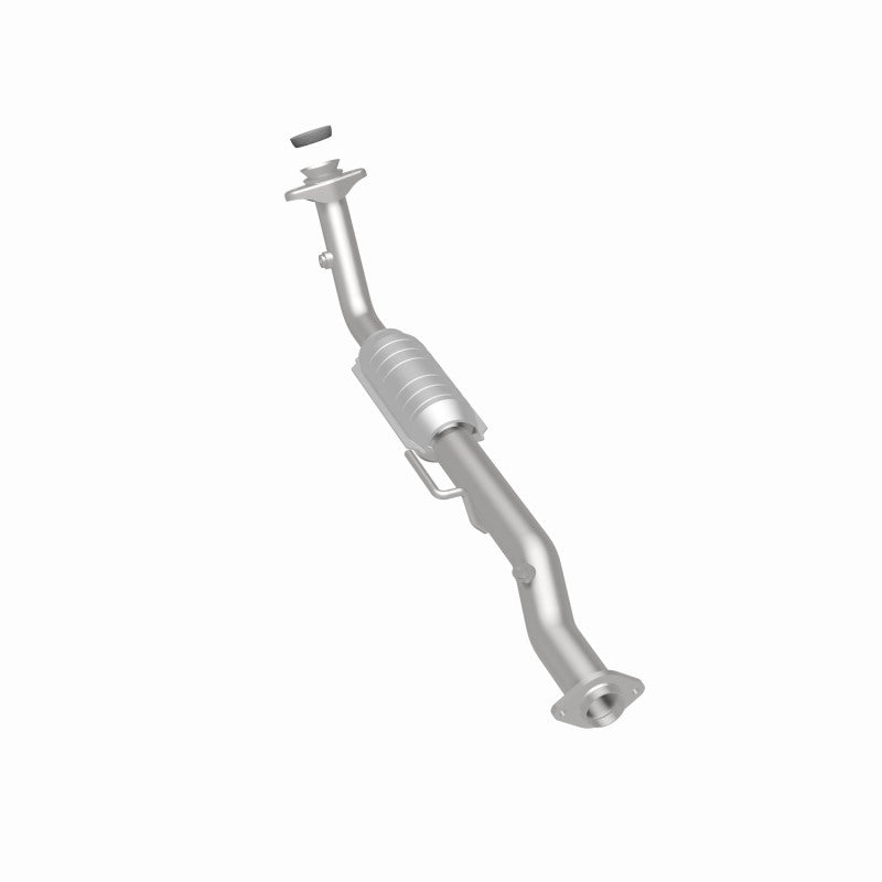 MagnaFlow 23389 hm grade direct-fit catalytic converter, rear three-quarter view of the turntable spin