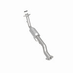 MagnaFlow 23389 hm grade direct-fit catalytic converter, rear three-quarter view of the turntable spin