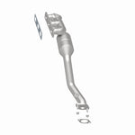 MagnaFlow 452465 carb manifold converter, rear three-quarter view of the turntable spin