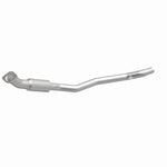 MagnaFlow 5561539 carb direct-fit catalytic converter, front three-quarter view of the turntable spin