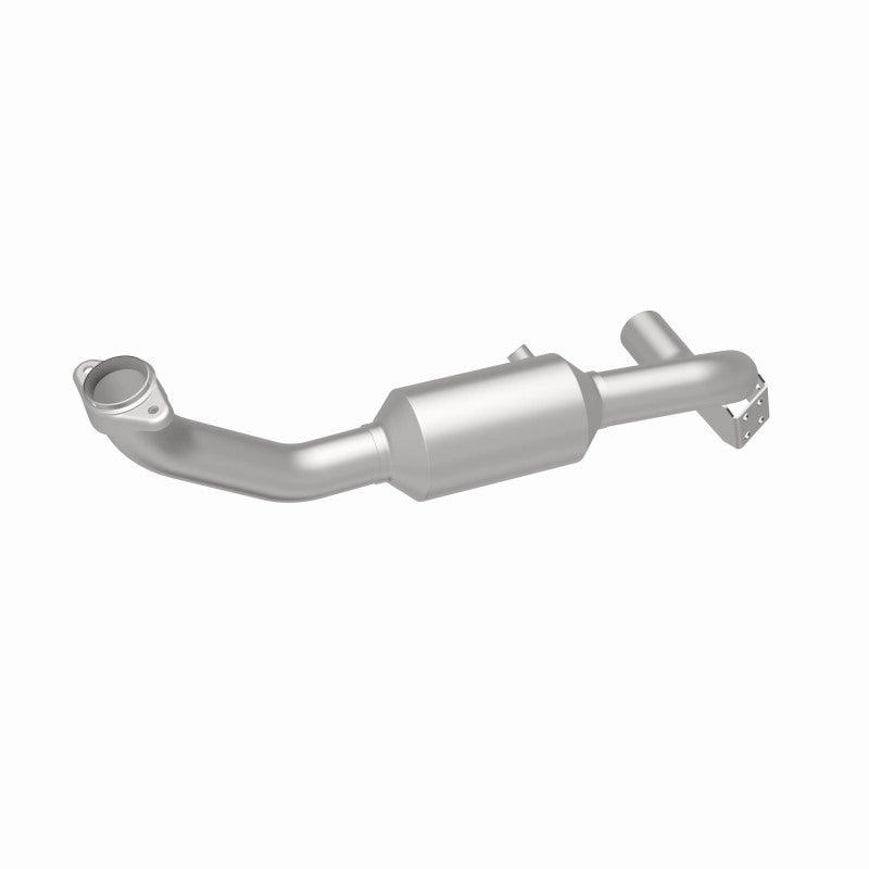 MagnaFlow 52507 oem grade direct-fit catalytic converter, rear three-quarter view of the turntable spin