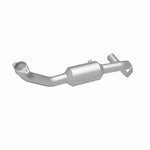 MagnaFlow 52507 oem grade direct-fit catalytic converter, rear three-quarter view of the turntable spin