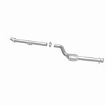 MagnaFlow 24276 hm grade direct-fit catalytic converter, side view of the turntable spin