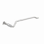 MagnaFlow 93278 hm grade direct-fit catalytic converter, front three-quarter view of the turntable spin
