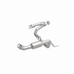 MagnaFlow 52562 oem grade direct-fit catalytic converter, front three-quarter view of the turntable spin