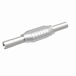 MagnaFlow 93475 epa direct-fit catalytic converter, front three-quarter view of the turntable spin
