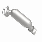 MagnaFlow 49446 oem grade direct-fit catalytic converter, side view of the turntable spin