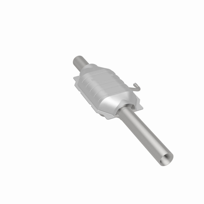 MagnaFlow 3391222 carb direct-fit catalytic converter, rear three-quarter view of the turntable spin