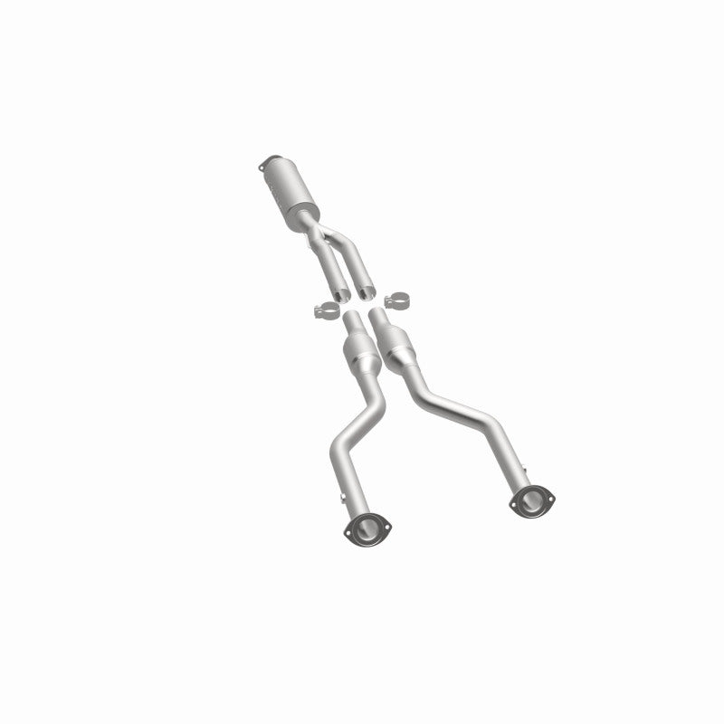 MagnaFlow 5571168 carb direct-fit catalytic converter, opposite side view of the turntable spin