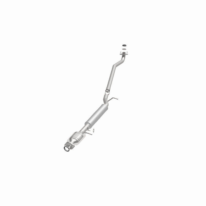 MagnaFlow 52336 oem grade direct-fit catalytic converter, opposite front three-quarter view of the turntable spin